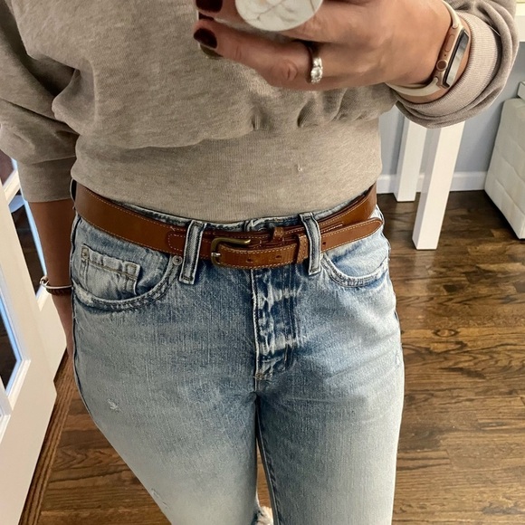 Vintage Banana Republic Brown Leather Men’s Belt - Picture 1 of 9